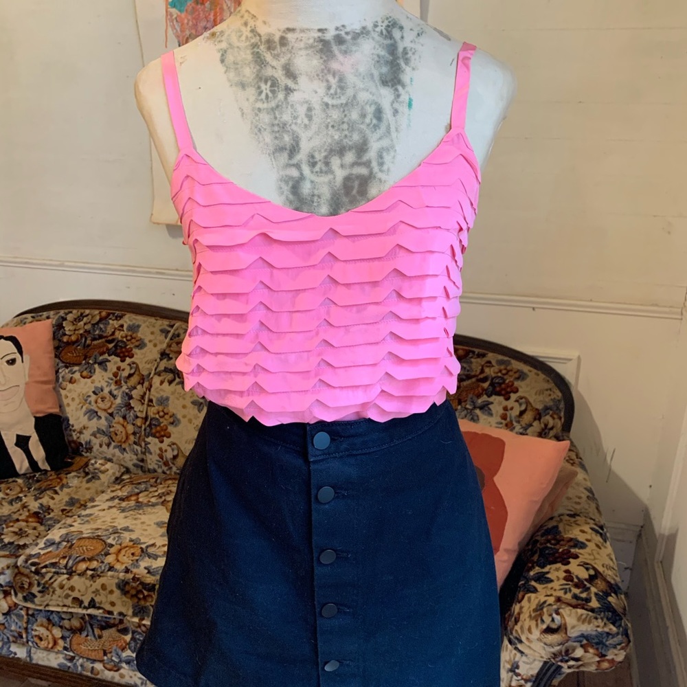 Madison Marcus silk top bubblegum pink size S